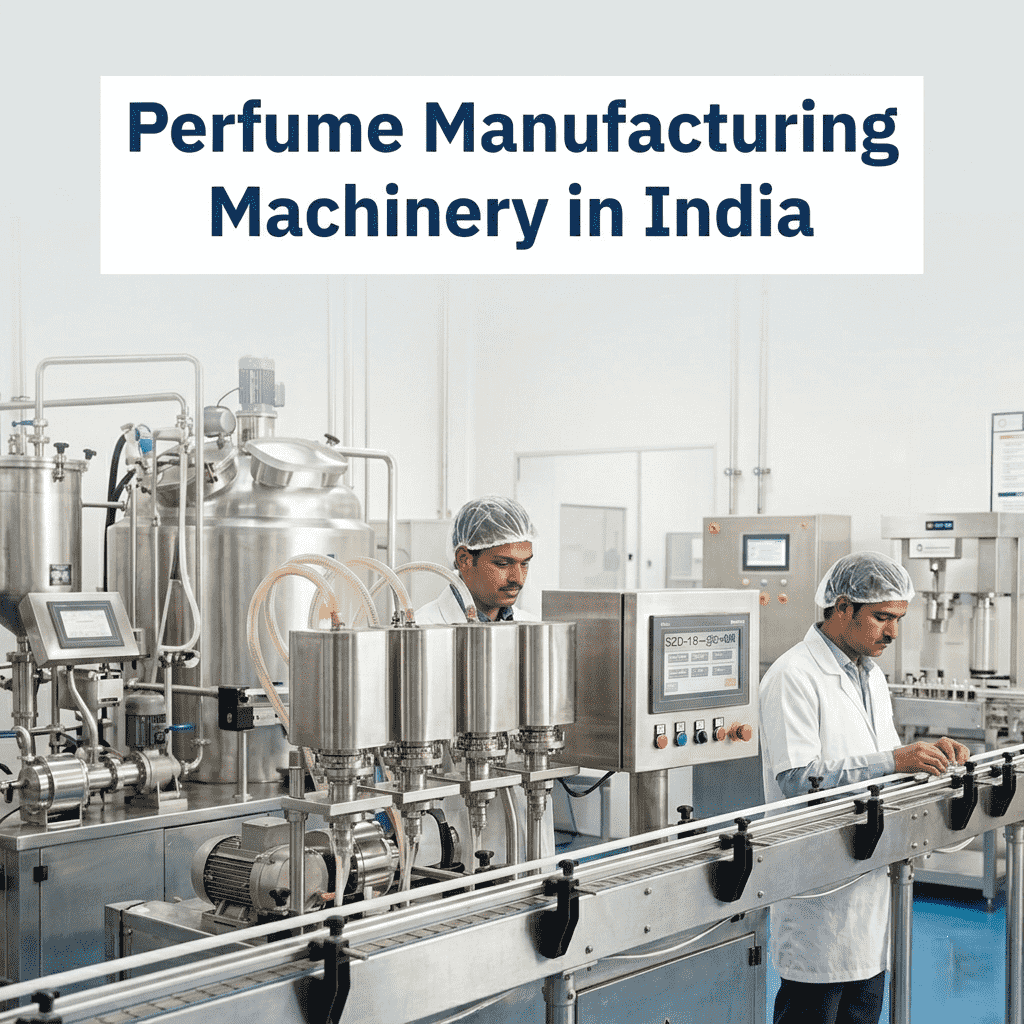 Perfume Manufacturing Machinery in India | Filling, Crimping & Packaging Machines